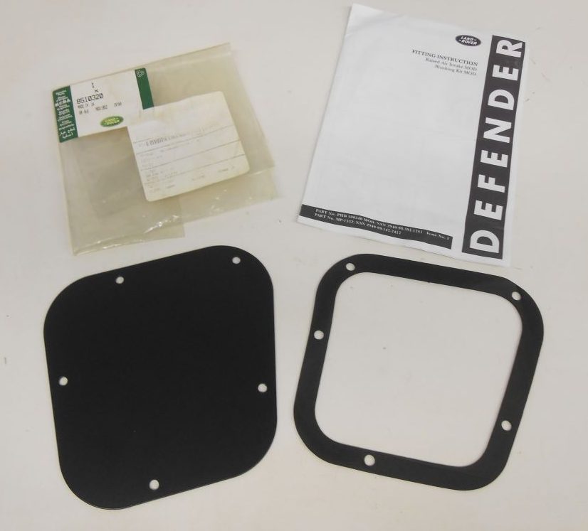 Land Rover Military 90/110/Wolf/WMIK Wing Air Vent Snorkel Blank Plate 8510320