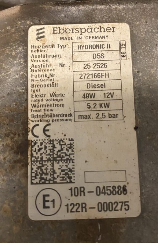 Land Rover Eberspacher Hydronic II D5S 5.2Kw 12v Diesel Heater - Image 7